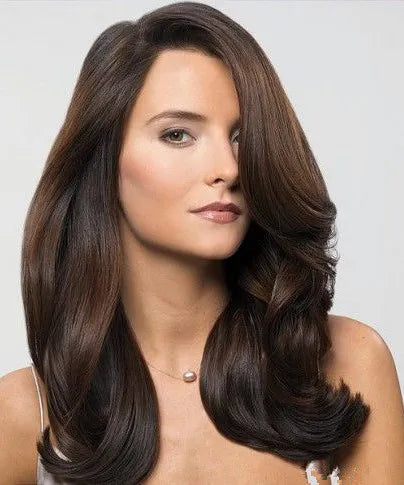 High Quality Simple Long Curly Lace Front Wig 100% Human Hair 16 Inches