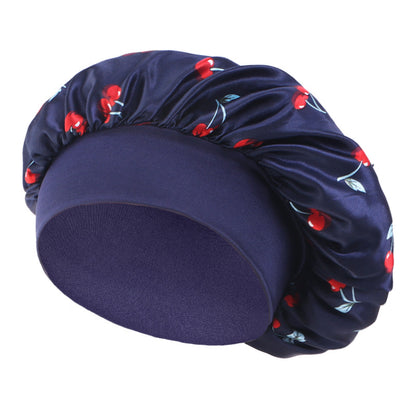 Amoeba wide-brimmed elastic hair band nightcap satin round CAP Beauty hair cap shower cap satin bonnet