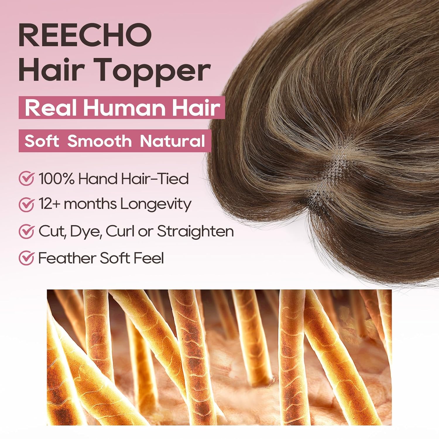 Real Human Hair Topper 10 inch Women Hair Toppers for Thinning Hair Light Grey Wigs