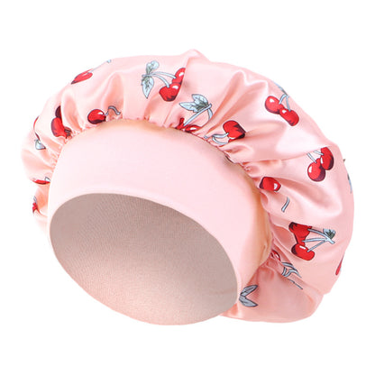 Amoeba wide-brimmed elastic hair band nightcap satin round CAP Beauty hair cap shower cap satin bonnet
