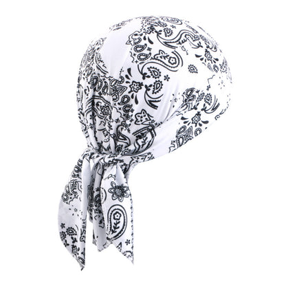 New Cashew Flower Pirate Hat Headscarf Hat Street Dance Strap Headband Cap Strap Riding Hat JDD-09G