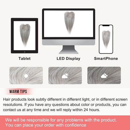 Real Human Hair Toppers for women 10 Inch Clip in Bangs for Thinning Hai Cover Hair Pieces