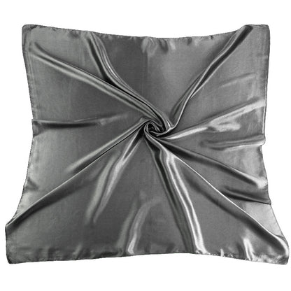 New Amazon Satin Square Scarf, Imitation Silk Pure Color Head Scarf, Ethnic Style Turban Hat Jdwj-28B