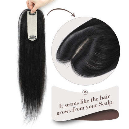 Hair Toppers for Women Real Human Hair 16 Inch for Thinning Hair