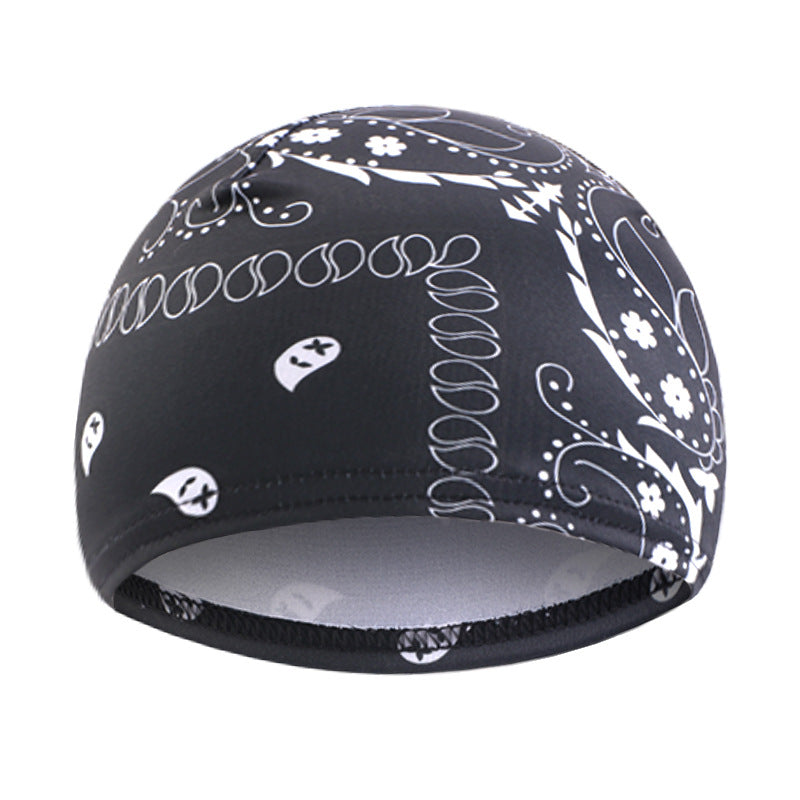 Cross-Border Supply Elastic Headband Round Hat Cashew Flower Pattern Wig Cap Hair Protection Cap Wave Dome Cap Jdu-20F