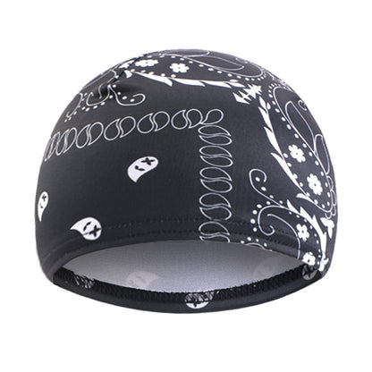 Cross-Border Supply Elastic Headband Round Hat Cashew Flower Pattern Wig Cap Hair Protection Cap Wave Dome Cap Jdu-20F