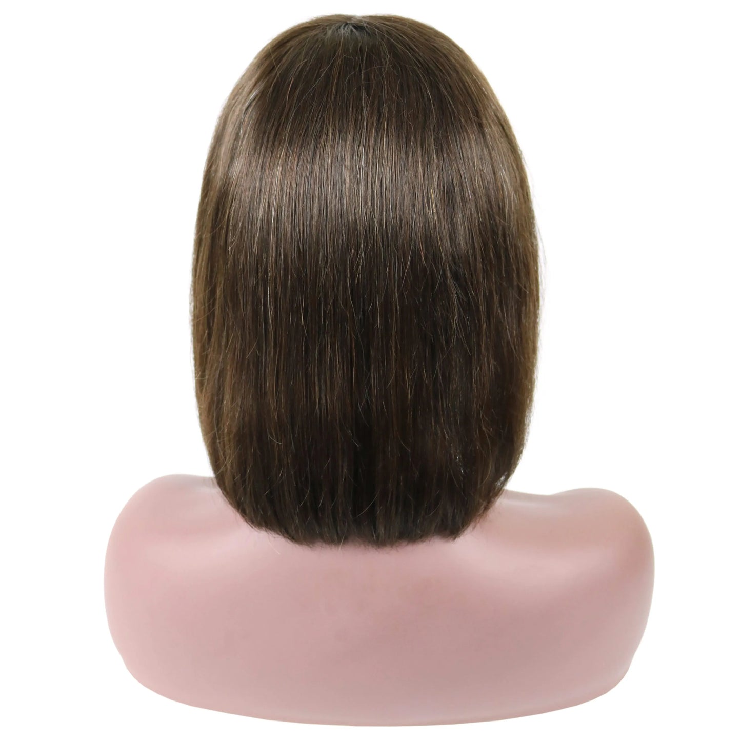 Parrucca Bob Corta e Liscia 100% Capelli Umani Con Frangia Piena 10 Pollici