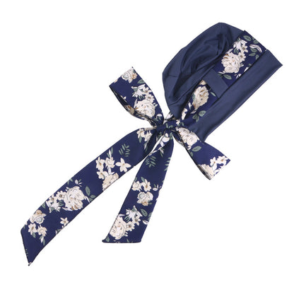 New European and American printed wide edge ribbon headband hat for outdoor tourism, beach headscarf, cross-border hat JDT-531