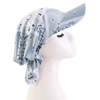 Spring and Summer Style Cashew Print Brimmed Baseball Cap Outdoor Sunshade Headwrap Ethnic Cloth Hat Jdt-234C