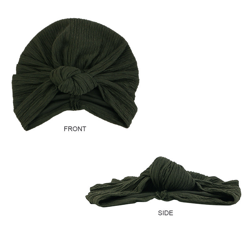 European and American popular knotted headscarf cap ethnic style toe cap headscarf pleated Indian hat JDT-421A