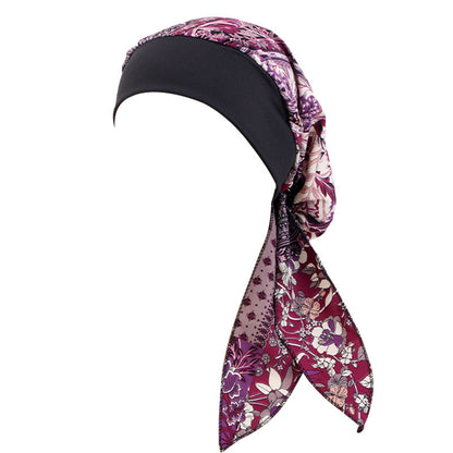 Cross Border Hat Stretch Wide Rim Nightcap Headwear Hair Care Hat JDT-329C