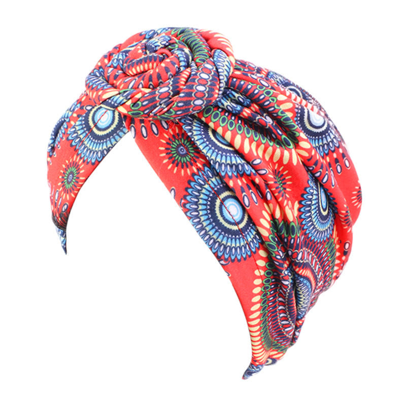 Bohemian style donut turban hat knotted pullover cap ethnic hat TJM-342