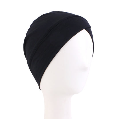 Amazon's New Elastic Cross-Over Indian Hat, Solid Color Modal Cotton Base Hat Jdt-50A
