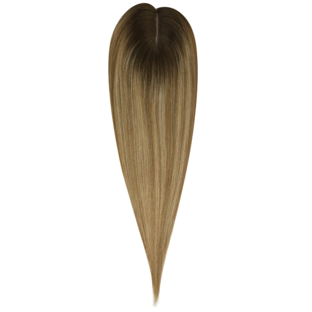 Hair Topper Virgin Hair Piece Topper Balayage Brown