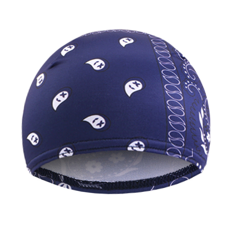 Cross-Border Supply Elastic Headband Round Hat Cashew Flower Pattern Wig Cap Hair Protection Cap Wave Dome Cap Jdu-20F