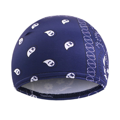 Cross-Border Supply Elastic Headband Round Hat Cashew Flower Pattern Wig Cap Hair Protection Cap Wave Dome Cap Jdu-20F