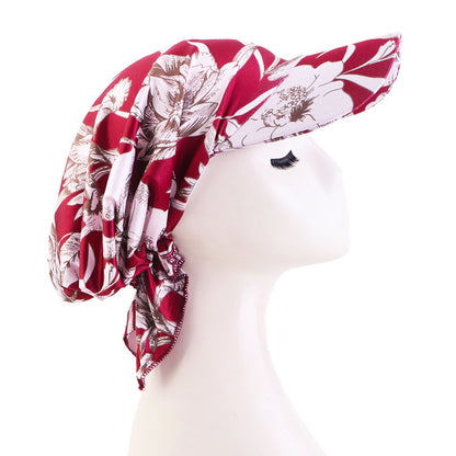 Spring and Summer Style Cashew Print Brimmed Baseball Cap Outdoor Sunshade Headwrap Ethnic Cloth Hat Jdt-234C