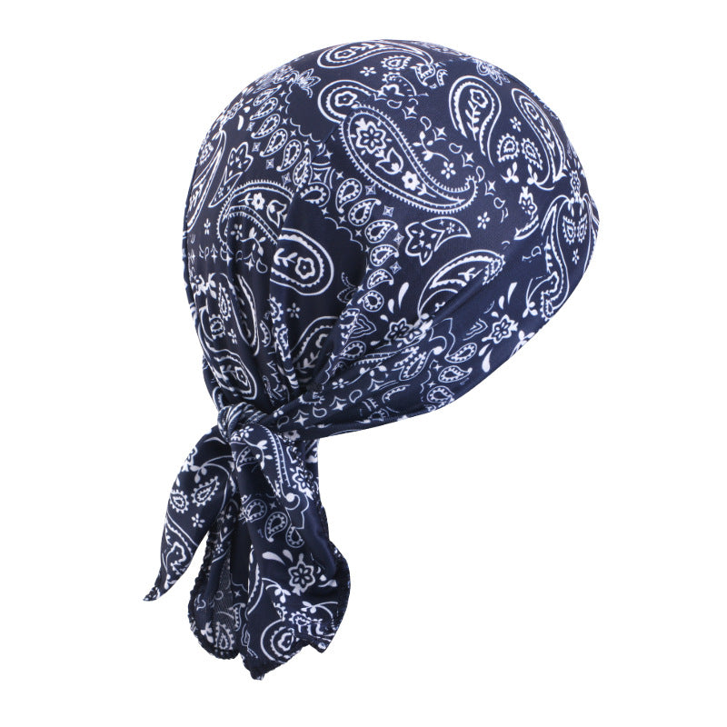 New Cashew Flower Pirate Hat Headscarf Hat Street Dance Strap Headband Cap Strap Riding Hat JDD-09G
