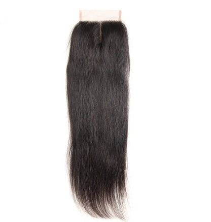 Wigsbuy Natural Straight Human Hair Bundles With Closure 4 Bundles With Closure