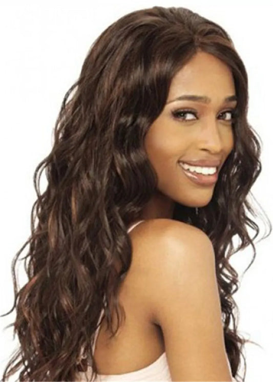 Long African American Wigs Loose Wave Synthetic Hair Women Wig 24 Inches