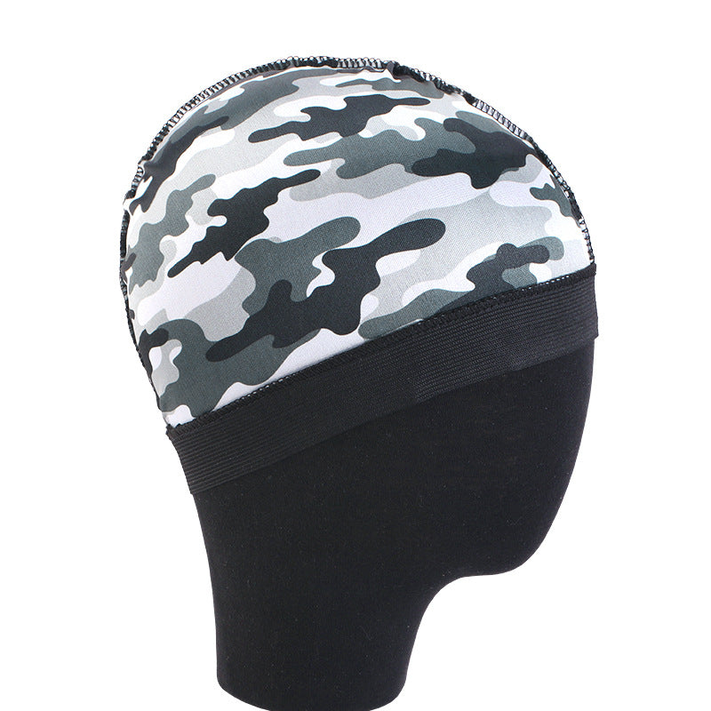 European and American source simulated silk elastic headband round cap printed wig cap hair care cap JDU-20G