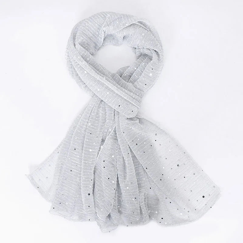 Paillette Chiffon Scarf