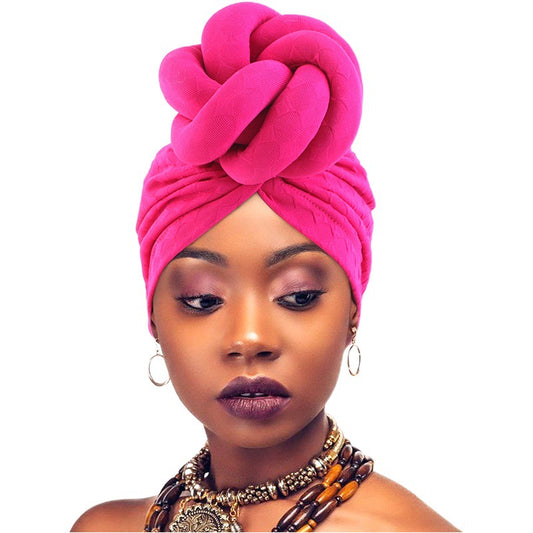Amazon New Solid Color Ethnic Bag Head Cap Stereo Twist Ball Head Cap Indian Cap JDT-41A