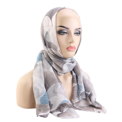 Spring and Autumn New Style Bali Yarn Printed Headscarf, Paris Yarn Beach Wrap Headscarf Hat Jdwj-24F