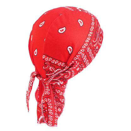 Stretch Cloth Amoeba Cashew Pirate Hat Hip Hop Street Dance Ribbon Baotou Hat Ethnic Hat JDD-09B