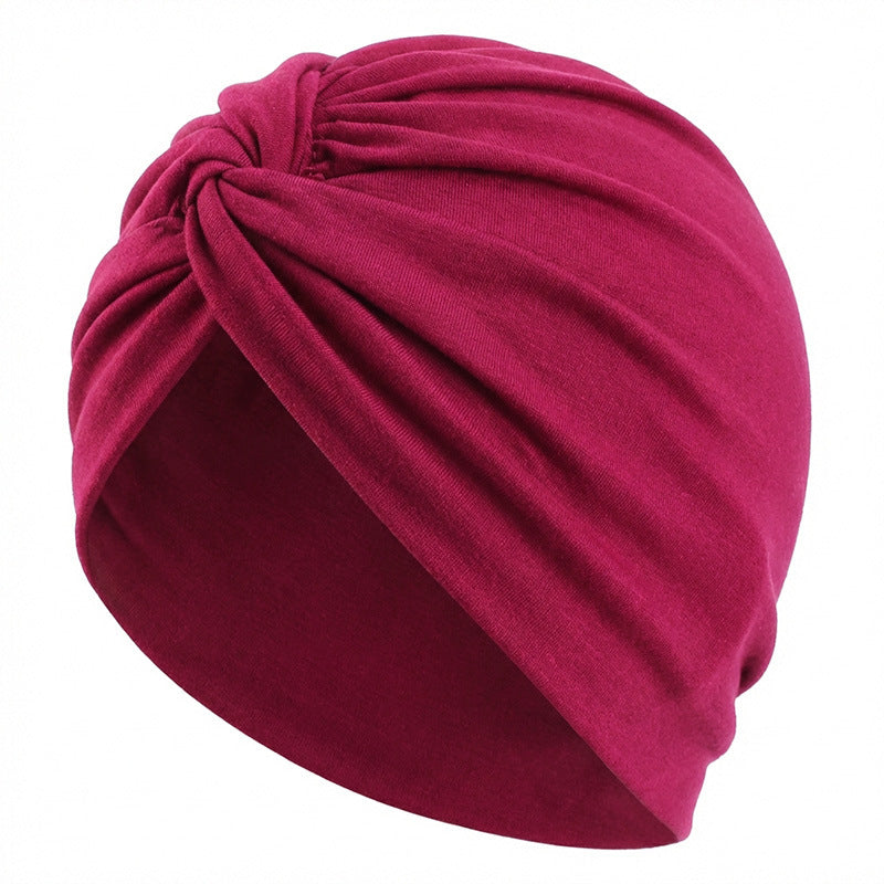 New Thickened Ethnic Style Elastic Cross-Twist Hat, Headscarf Hat, Indian Hat, Headwrap Hat Jdt-163J