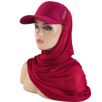 Summer Breathable Mesh Duck Tongue Baseball Scarf Cap Sunshade Tape Cap Outdoor Anti-Sunscreen Tape JDBQM-68A