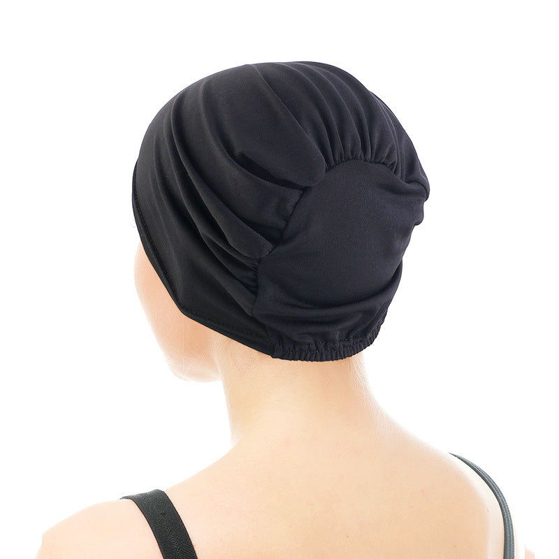 Cross-Border Hot-Selling Base Cap, Elastic Headscarf Hat, Head Wrap Hat, Solid Color Hair Protection Hat Tjm-262-1