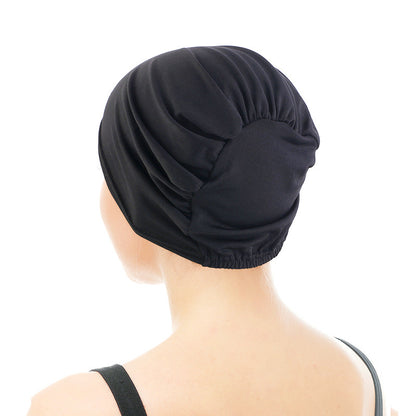 Cross-Border Hot-Selling Base Cap, Elastic Headscarf Hat, Head Wrap Hat, Solid Color Hair Protection Hat Tjm-262-1
