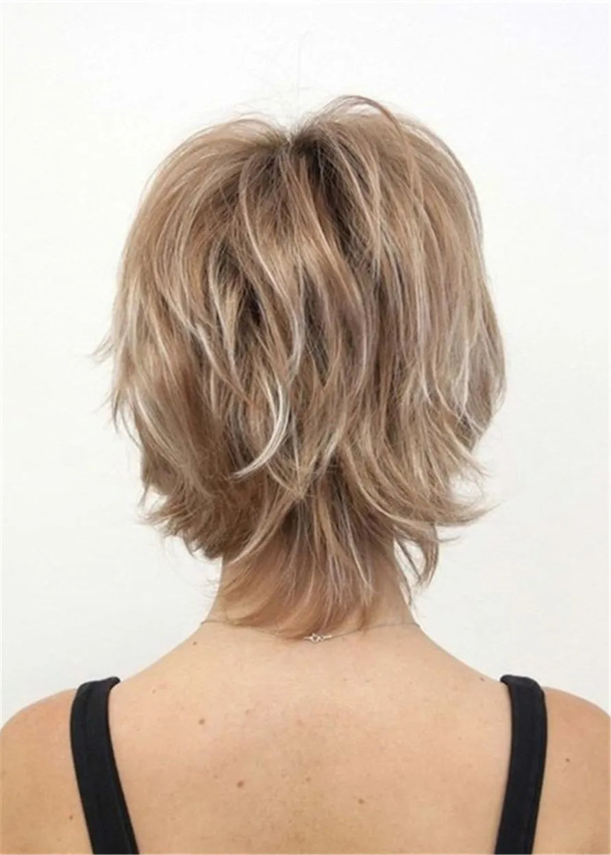 Short Layered Synthetic Hair Women Wig 10 Inches