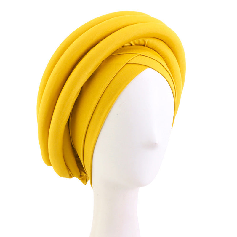 New Cross-border Hat Three-dimensional Twist Sponge African Hat Twist Hat Cross Ethnic Hat Baotou Hat JDT-497