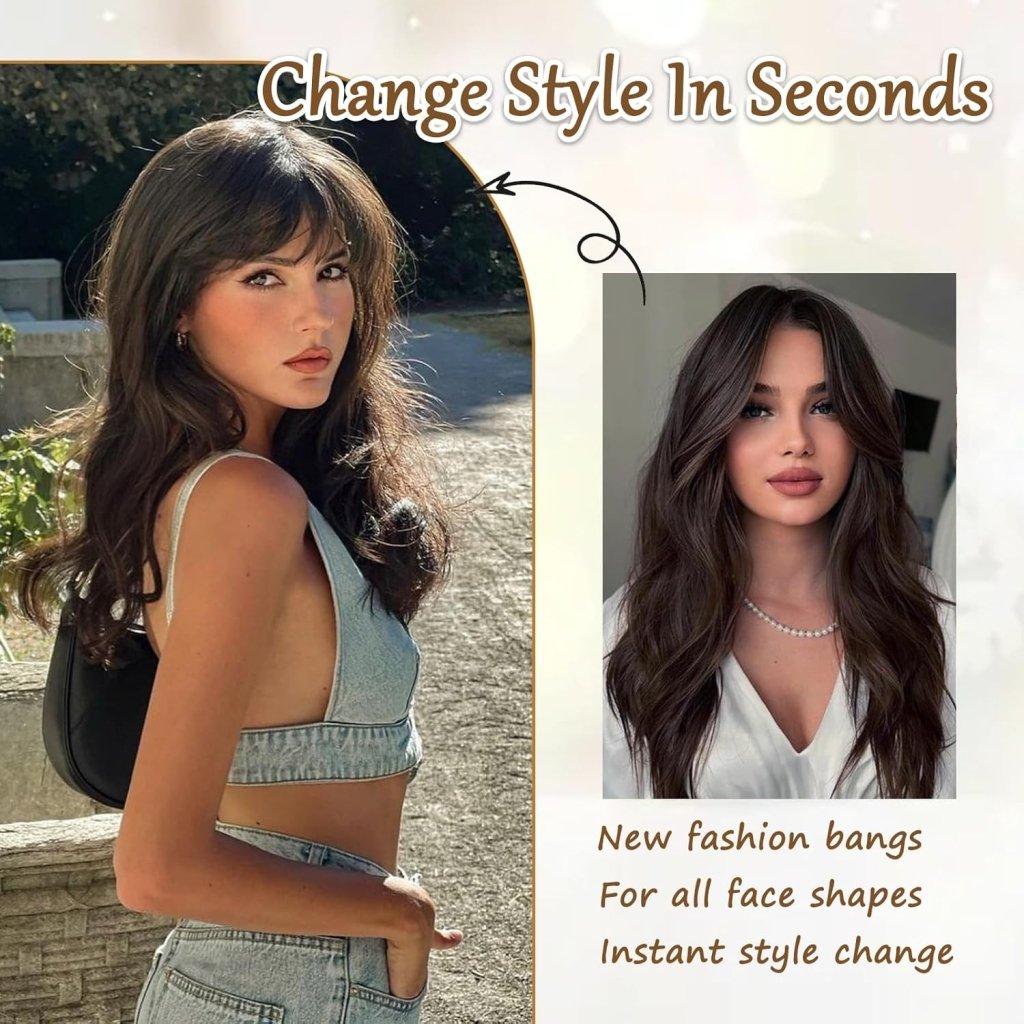 Hair Toppers for Women Real Human Hair Bangs Hair Clip French Fake Clip in Bangs Hair Pieces