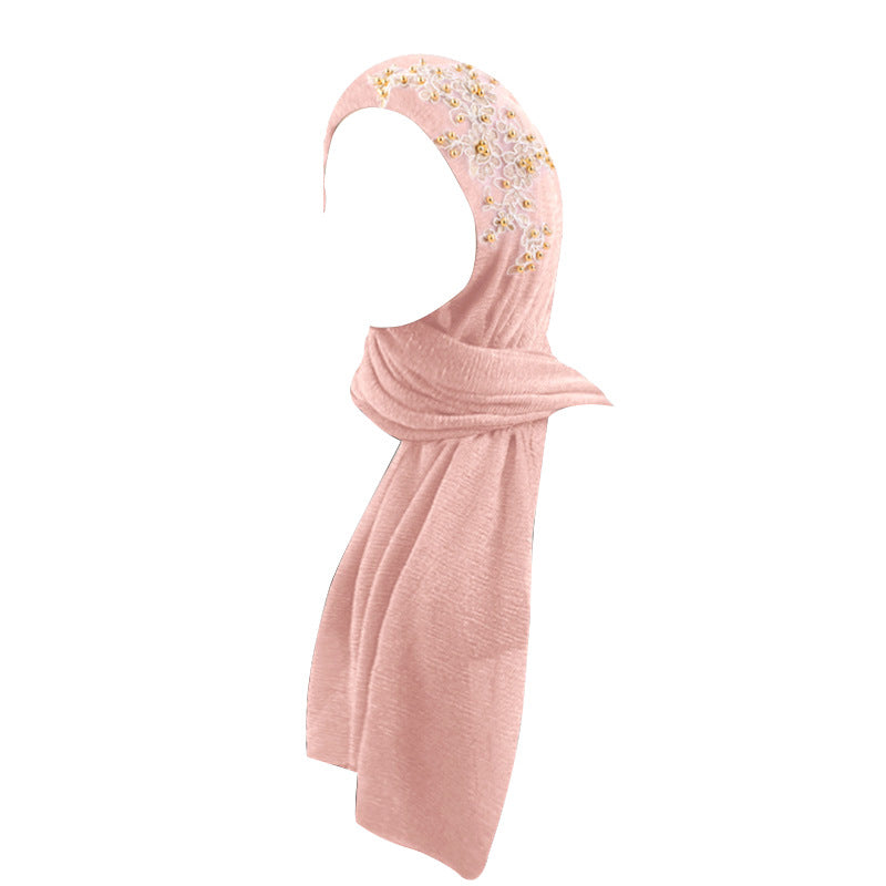 Golden bead accessories, pleated scarves, wrapped scarves, wrapped scarves, wrapped scarves, headscarves, hats, JDWJ-30-1