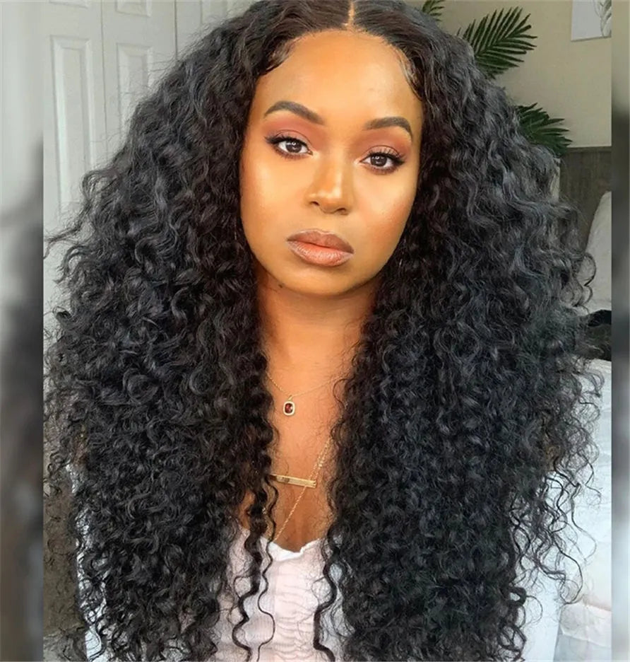 Long Curls Style Women's Kinky Curly Synthetic Hair Capless Wigs 30Inch