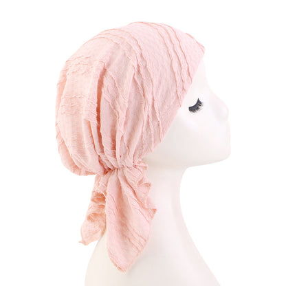 Amazon Bubble Pleated Triangle Cloth Hat Headscarf Hat Sleep Home Maternity Hat Jdt-463E
