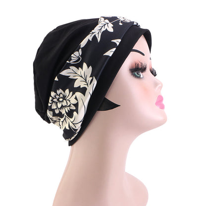New Cross-Border Bohemian Style Printed Cross-Turban Hat, Elastic Head Wrap Hat, Hair Care Hat Jdt-505