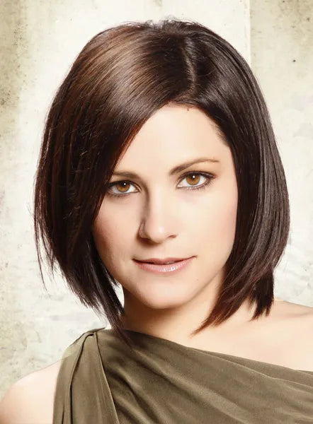 New Arrival Classic Bob Layered Hairstyle Medium Straight Full Lace Wig 100% Human Hair 10 Inches