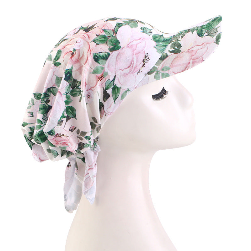 Spring and Summer Style Cashew Print Brimmed Baseball Cap Outdoor Sunshade Headwrap Ethnic Cloth Hat Jdt-234C