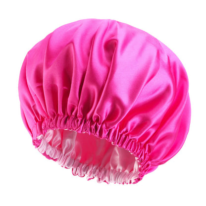 European and American popular double-sided solid color elastic colored nightcap silk beauty makeup cap care cap JDB-454-1