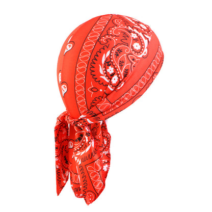 Cashew Flower Stretch Pirate Hat Hip-Hop Hip-Hop Hair Care Bag Headscarf Amoeba Strap Headscarf Hat JDD-09D