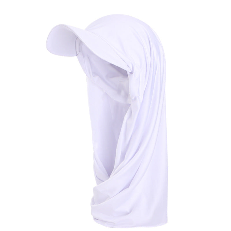 Ethnic brim headscarf hat brim scarf integrated hat wrap headscarf outdoor toe cap sun hat JDBQM-76E