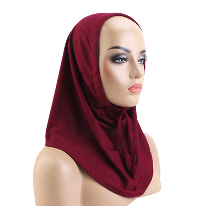 Cross-Border Spring and Autumn New Style Fine Striped Adjustable Headscarf, Head Cover, Headscarf Hat, Head Cover Cap Jdt-490H