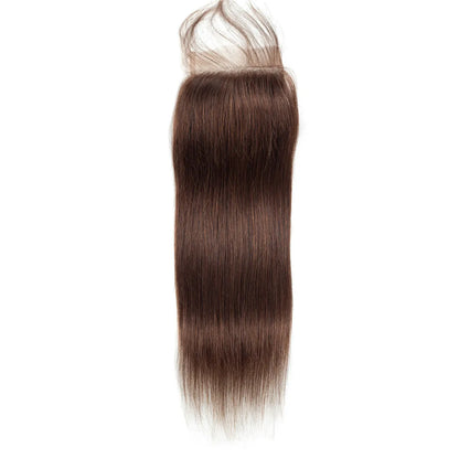 Wigsbuy Straight Hair Closure #2 Dark Brown Human Hair Lace Closure 10-20 Inches