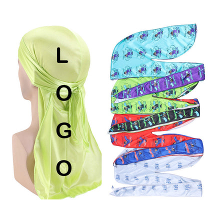 Foreign trade hat imitation silk pirate hat bag turban hat hip-hop Cape hat can be customized LOGO printing