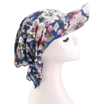 Spring and Summer Style Cashew Print Brimmed Baseball Cap Outdoor Sunshade Headwrap Ethnic Cloth Hat Jdt-234C