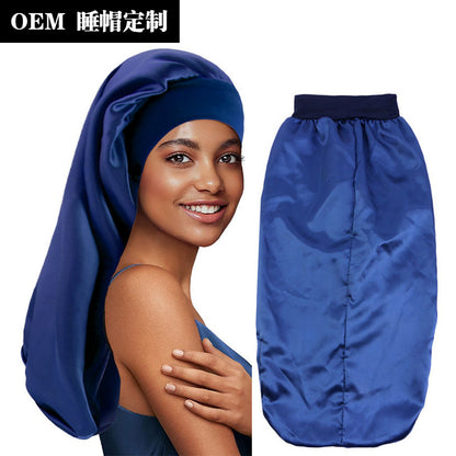 AliExpress Hot Sale High Stretch Wide-brimmed Long Barrel Hat Imitation Silk Stretch Nightcap Headscarf Hat